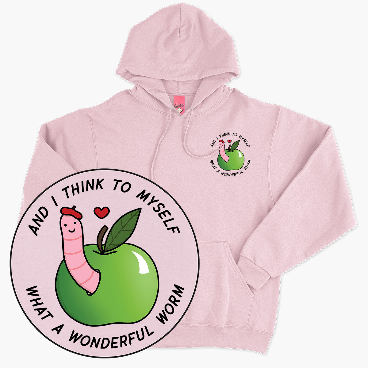 A Wonderful Worm Hoodie (Unisex)-Printed Clothing, Printed Hoodie, JH001-Sassy Spud