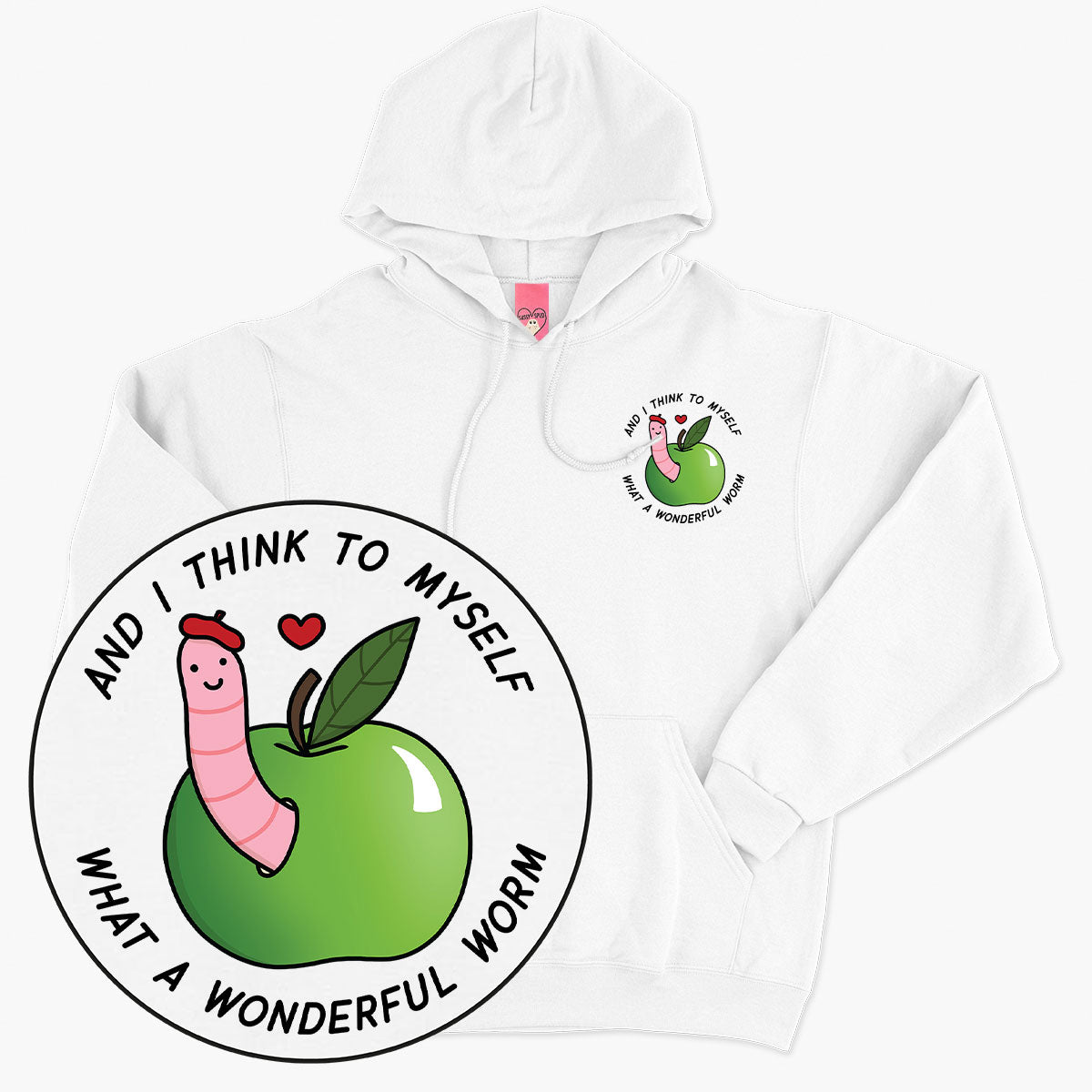 A Wonderful Worm Hoodie (Unisex)-Printed Clothing, Printed Hoodie, JH001-Sassy Spud