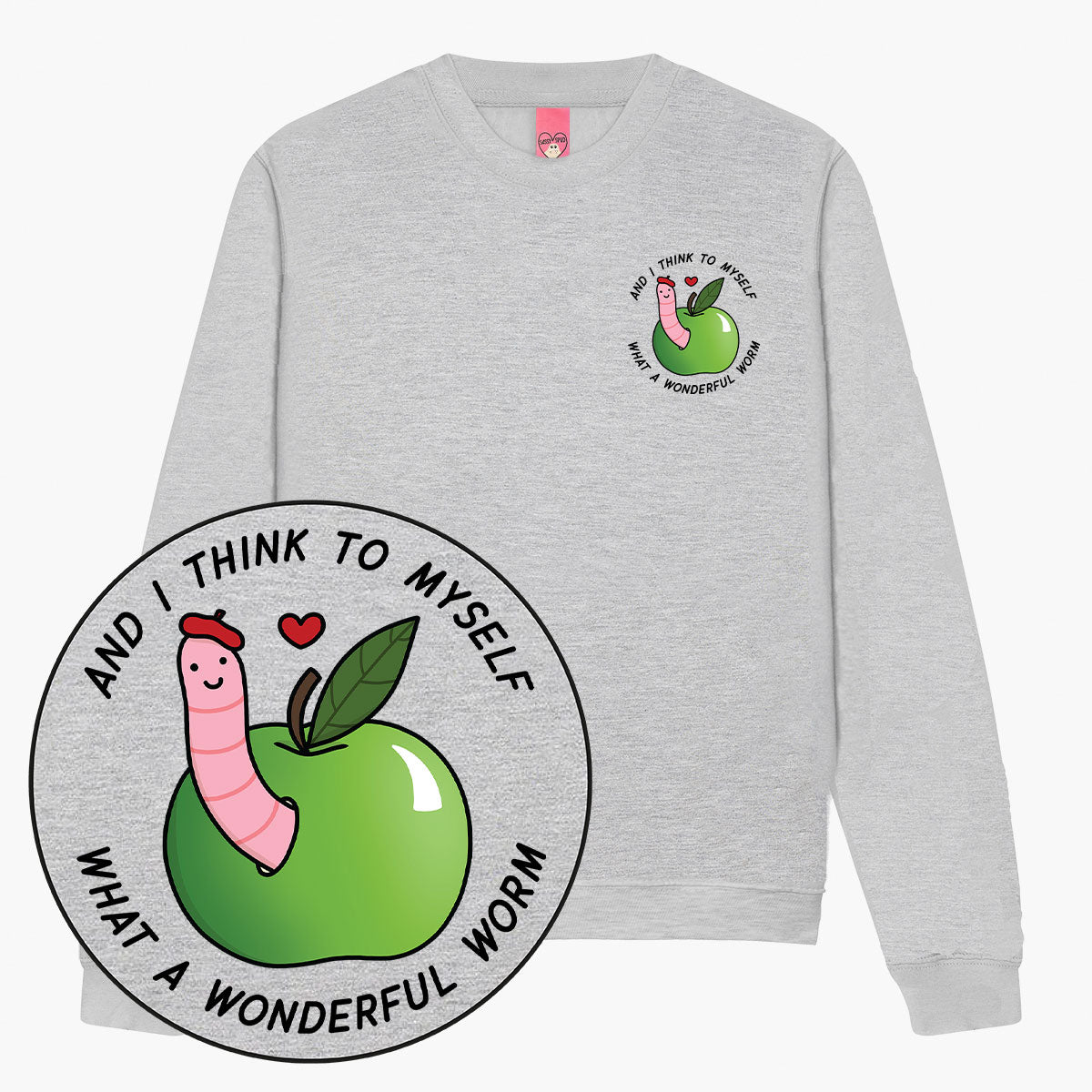 A Wonderful Worm Sweatshirt (Unisex)-Printed Clothing, Printed Sweatshirt, JH030-Sassy Spud