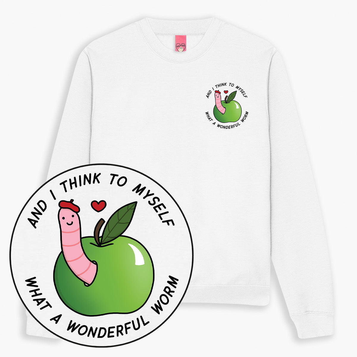 A Wonderful Worm Sweatshirt (Unisex)-Printed Clothing, Printed Sweatshirt, JH030-Sassy Spud