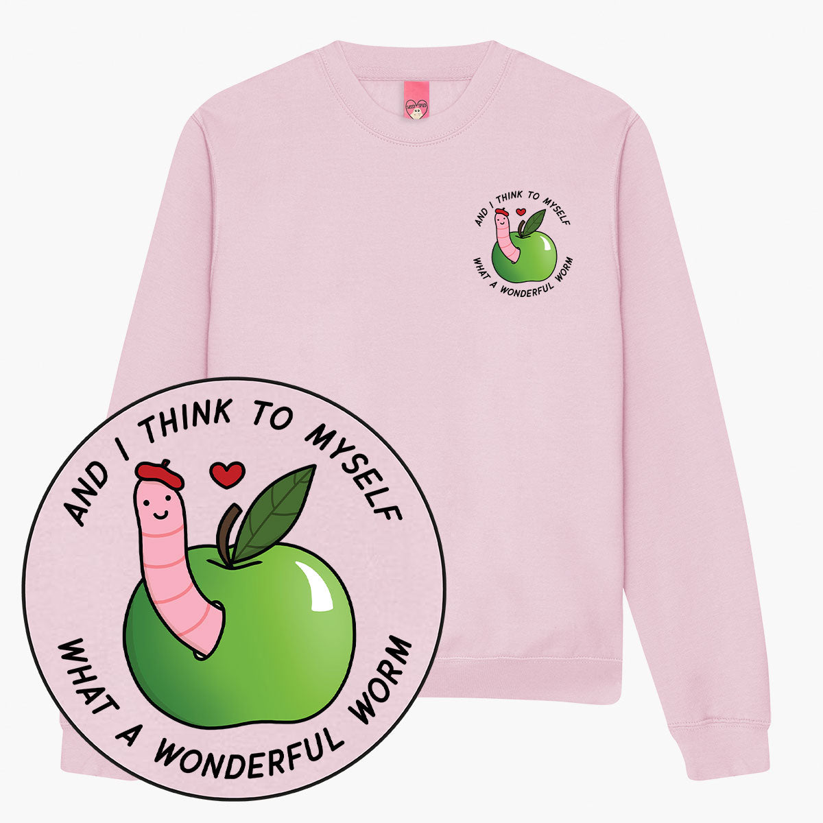 A Wonderful Worm Sweatshirt (Unisex)-Printed Clothing, Printed Sweatshirt, JH030-Sassy Spud