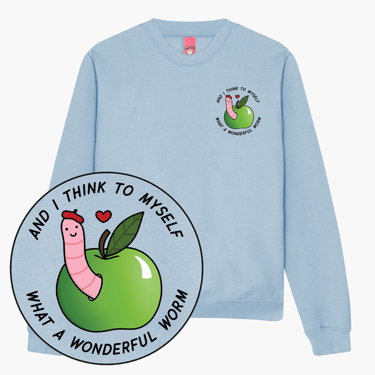 A Wonderful Worm Sweatshirt (Unisex)-Printed Clothing, Printed Sweatshirt, JH030-Sassy Spud