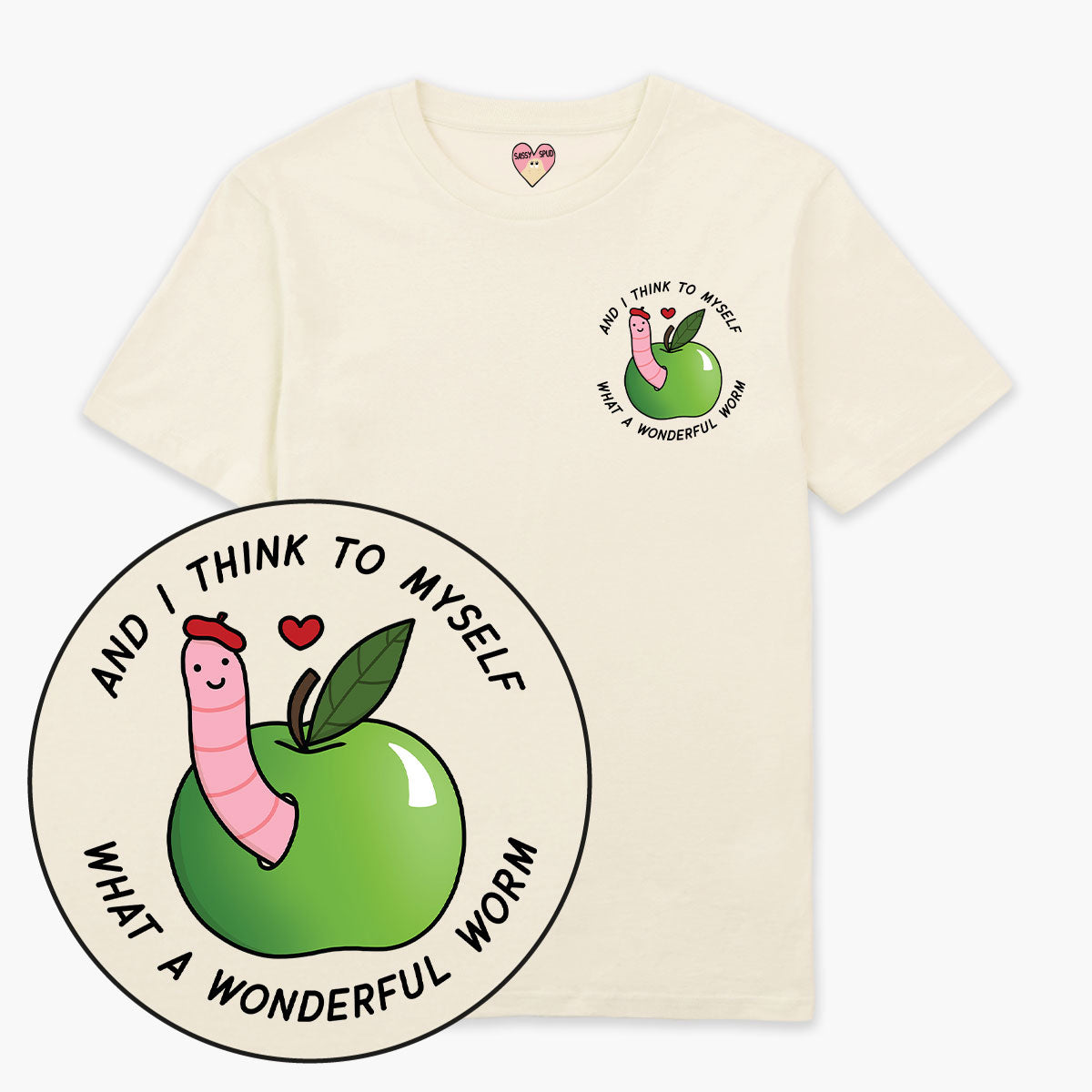 A Wonderful Worm T-Shirt (Unisex)-Printed Clothing, Printed T Shirt, EP01-Sassy Spud