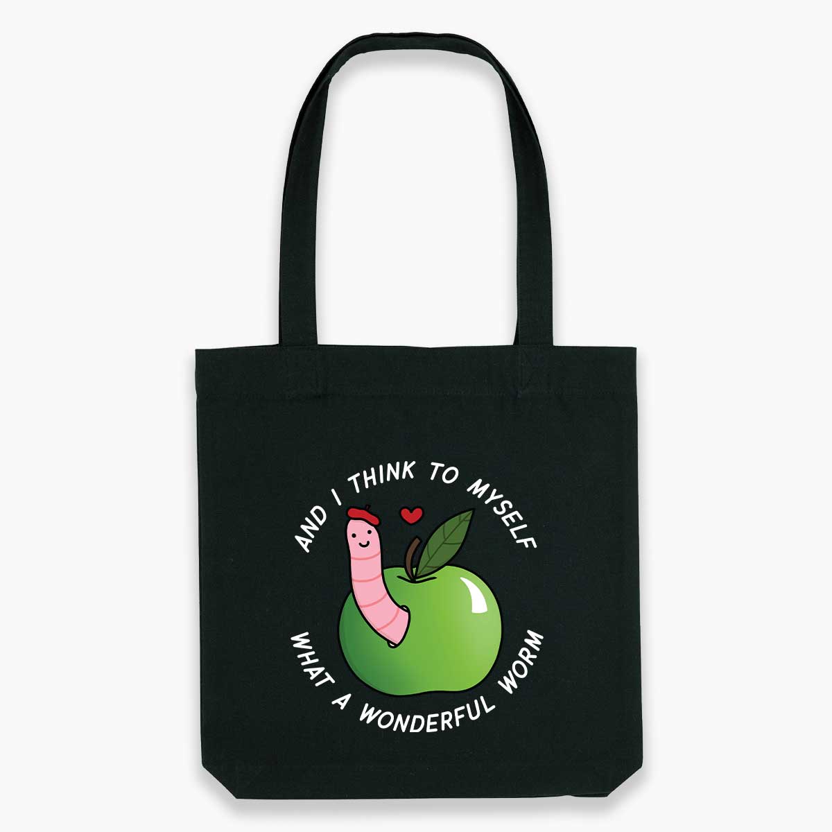 A Wonderful Worm Tote Bag-Sassy Accessories, Sassy Gifts, Sassy Tote Bag, STAU760-Sassy Spud