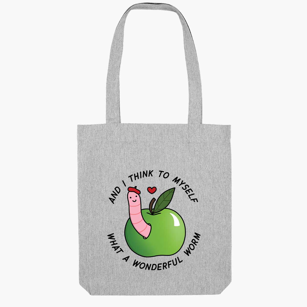 A Wonderful Worm Tote Bag-Sassy Accessories, Sassy Gifts, Sassy Tote Bag, STAU760-Sassy Spud