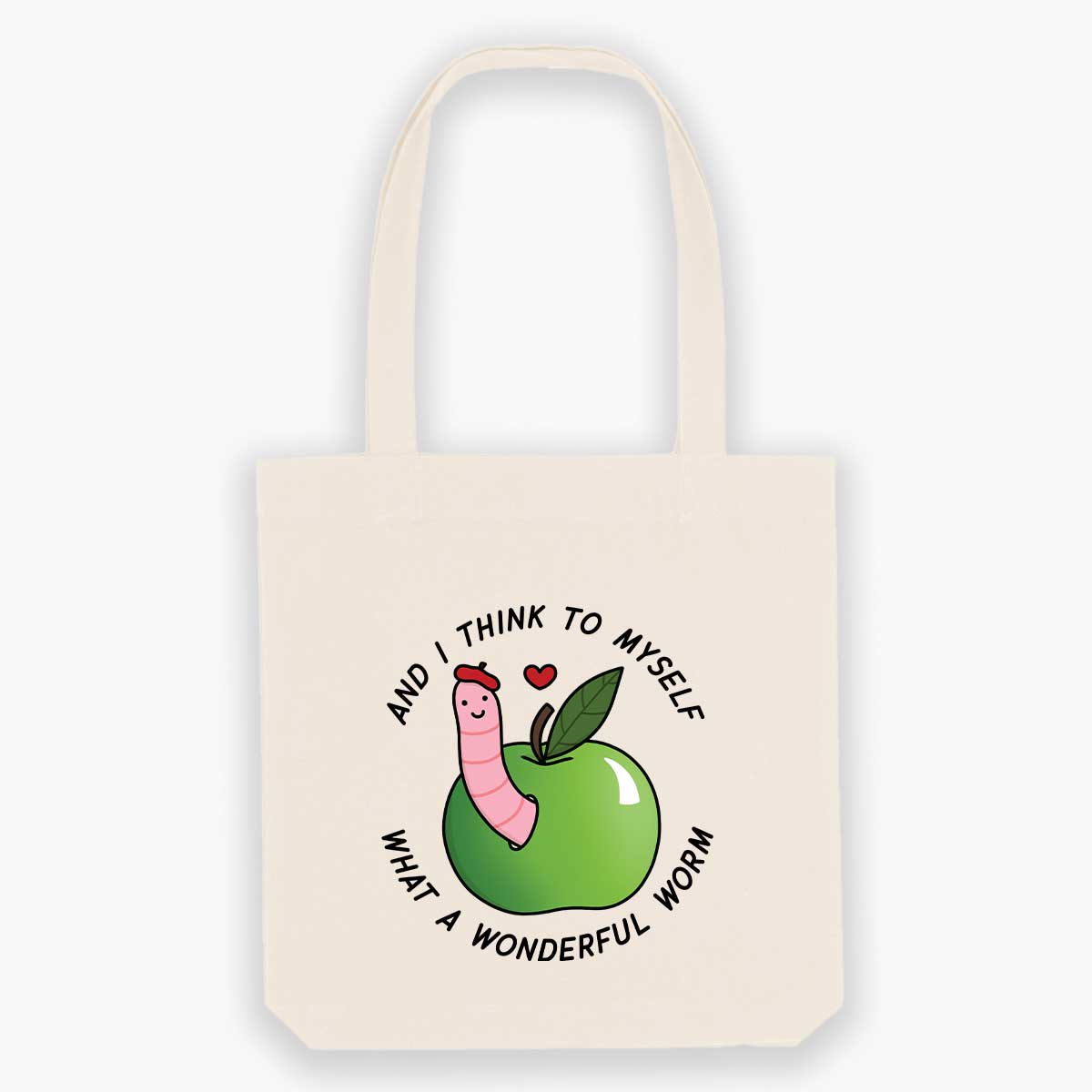 A Wonderful Worm Tote Bag-Sassy Accessories, Sassy Gifts, Sassy Tote Bag, STAU760-Sassy Spud