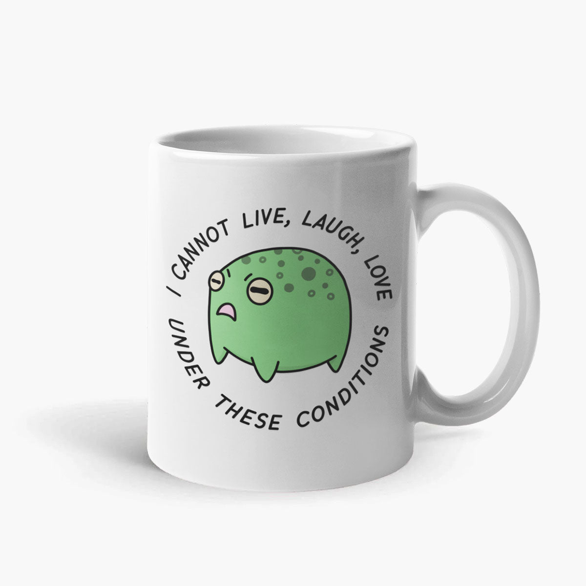 Angry Frog Coffee Mug-Funny Gift, Funny Coffee Mug, 11oz White Ceramic-Sassy Spud