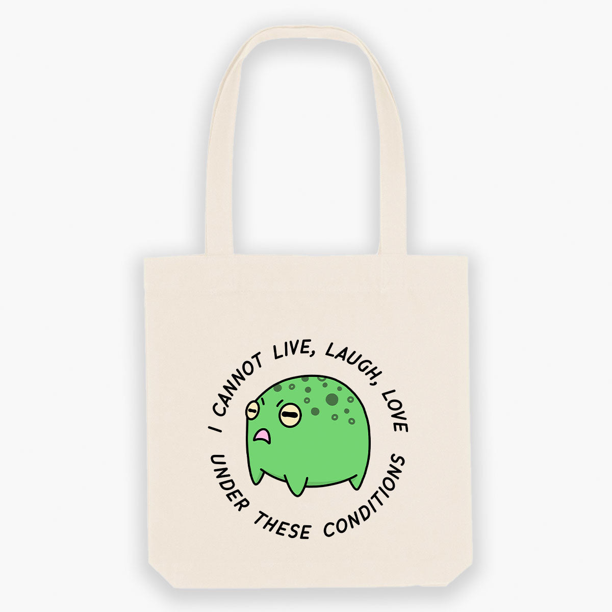 Angry Frog Tote Bag-Sassy Accessories, Sassy Gifts, Sassy Tote Bag, STAU760-Sassy Spud