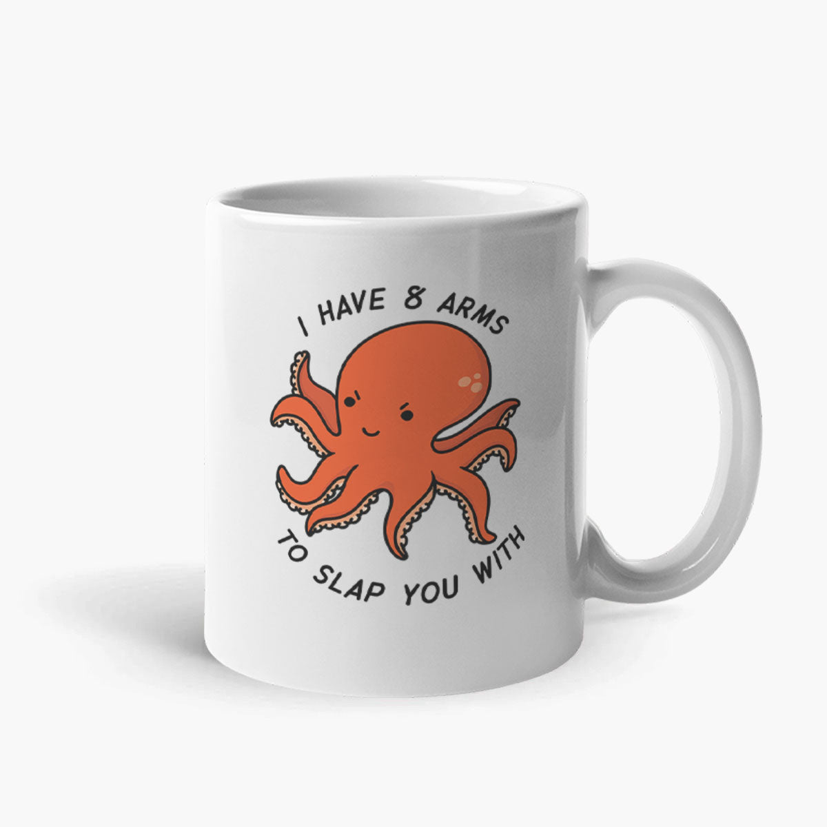 Angry Octopus Coffee Mug-Funny Gift, Funny Coffee Mug, 11oz White Ceramic-Sassy Spud