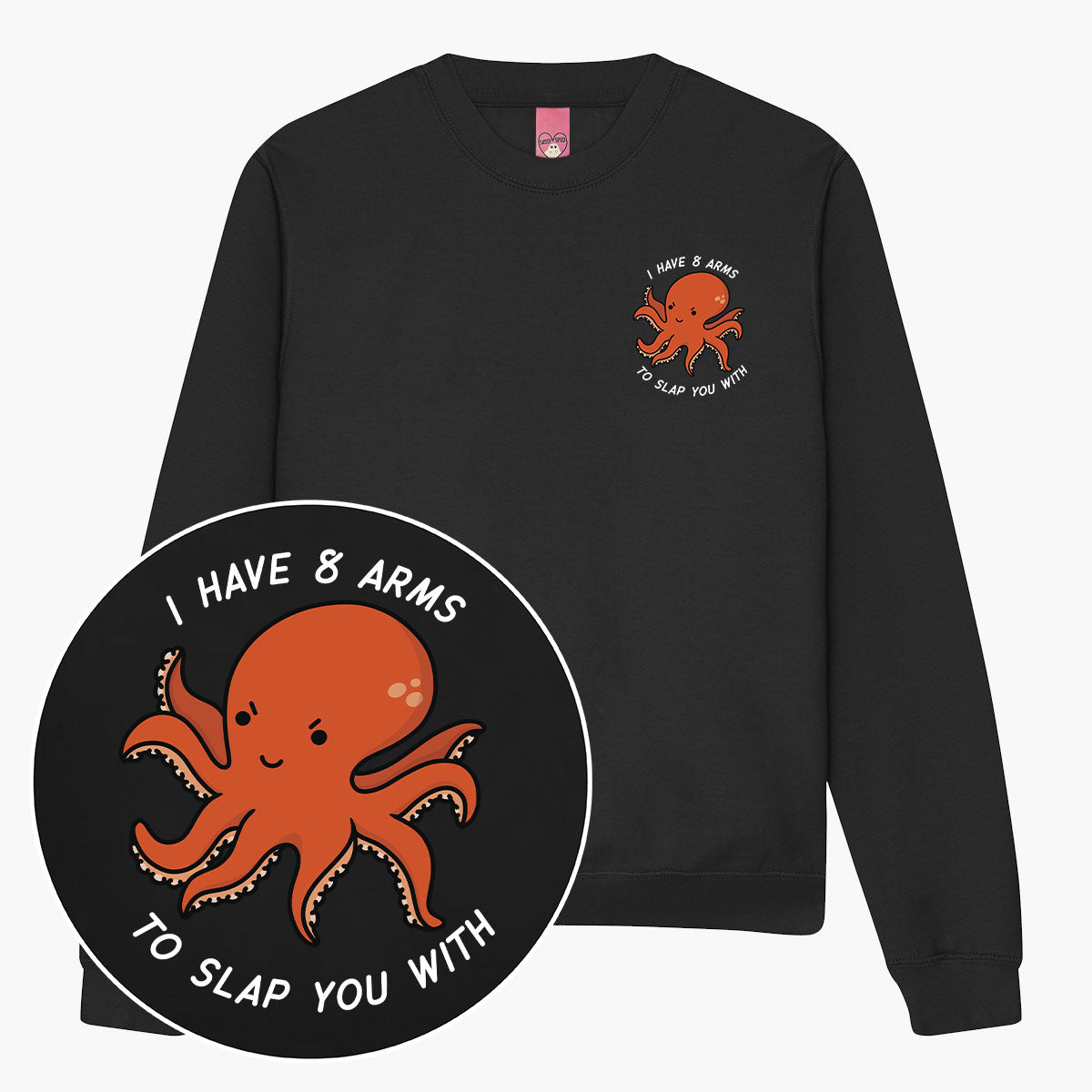 Angry Octopus Sweatshirt (Unisex)-Printed Clothing, Printed Sweatshirt, JH030-Sassy Spud