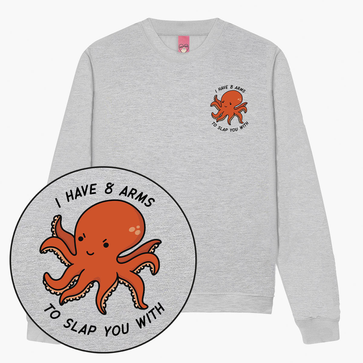 Angry Octopus Sweatshirt (Unisex)-Printed Clothing, Printed Sweatshirt, JH030-Sassy Spud