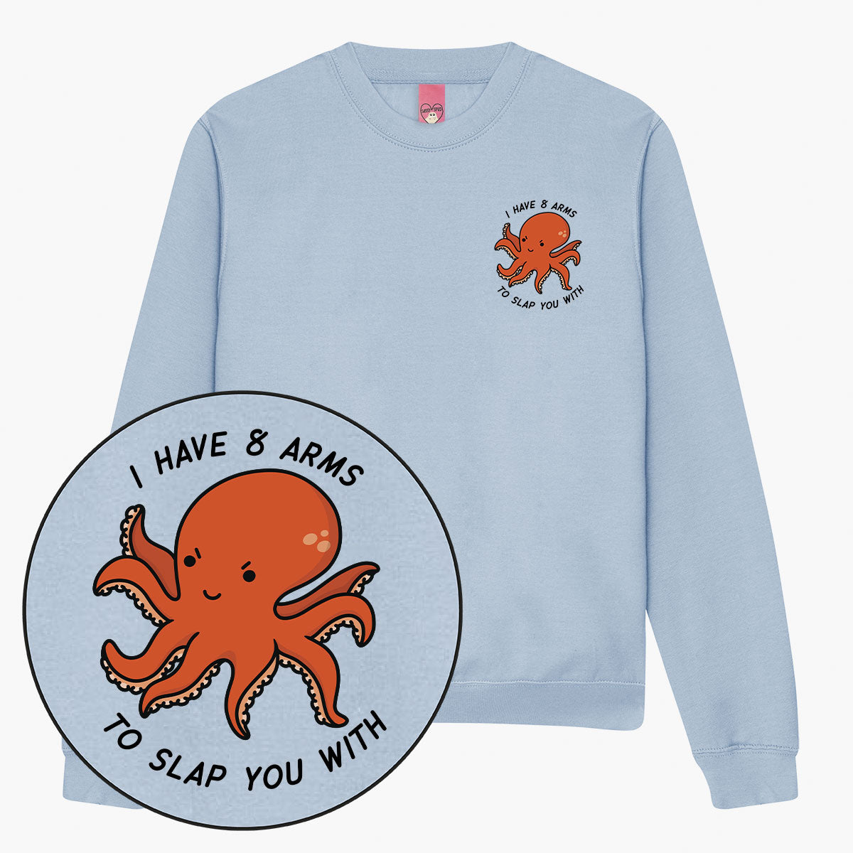 Angry Octopus Sweatshirt (Unisex)-Printed Clothing, Printed Sweatshirt, JH030-Sassy Spud