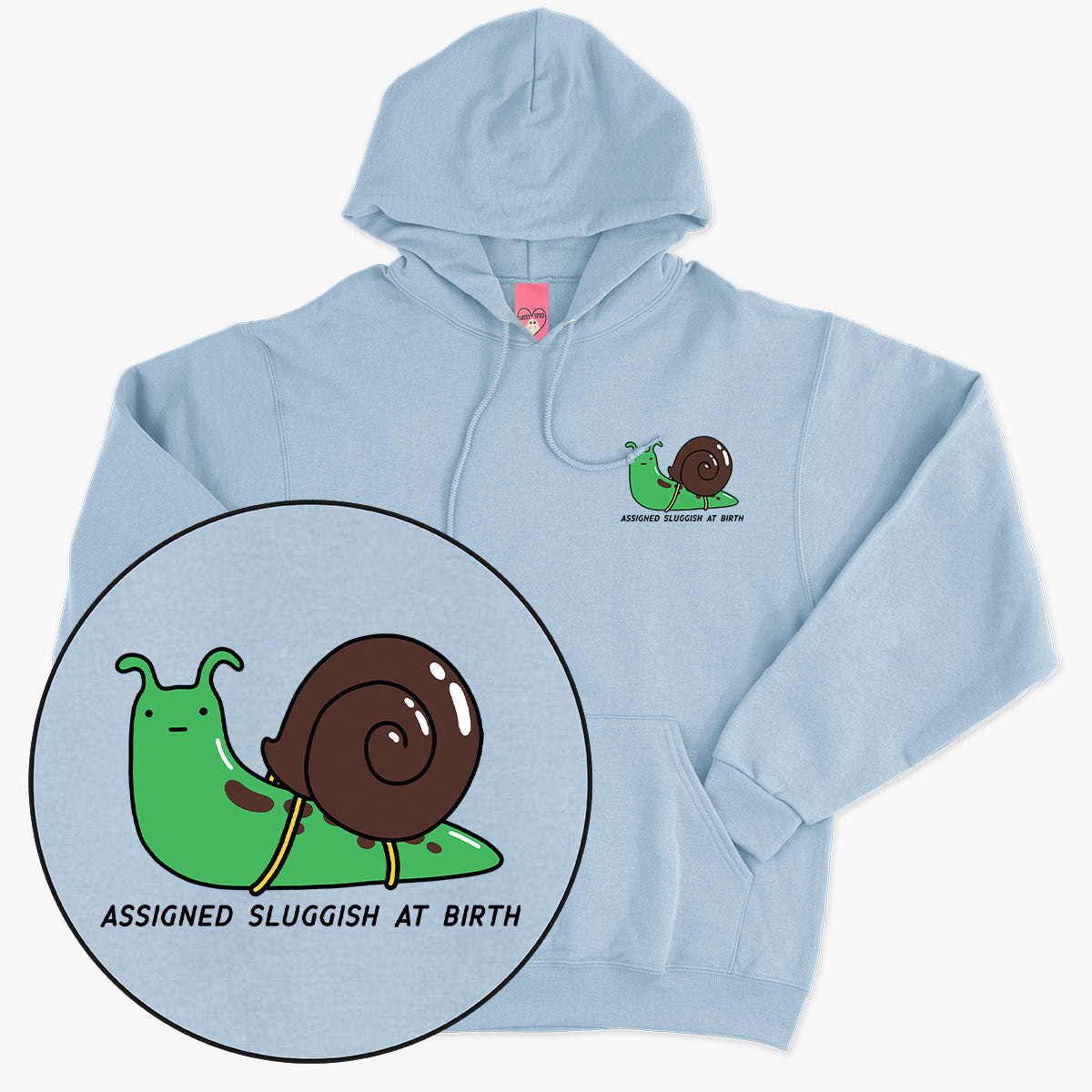Assigned Sluggish At Birth Hoodie (Unisex)-Printed Clothing, Printed Hoodie, JH001-Sassy Spud