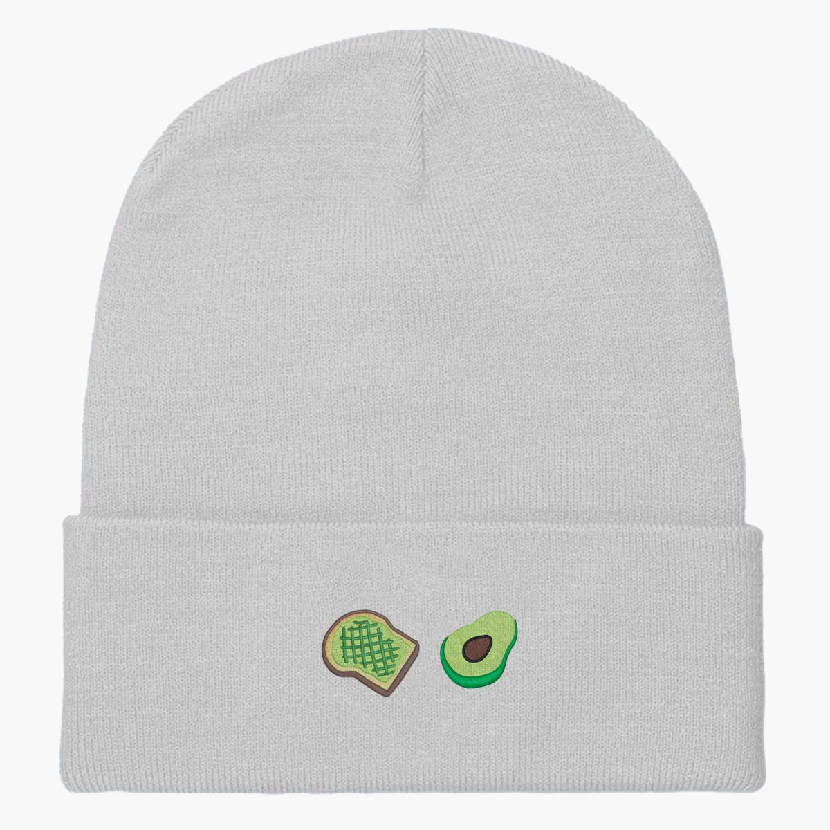 Avocado Toast Embroidered Beanie-Embroidered Clothing, Embroidered Beanie, BB45-Sassy Spud
