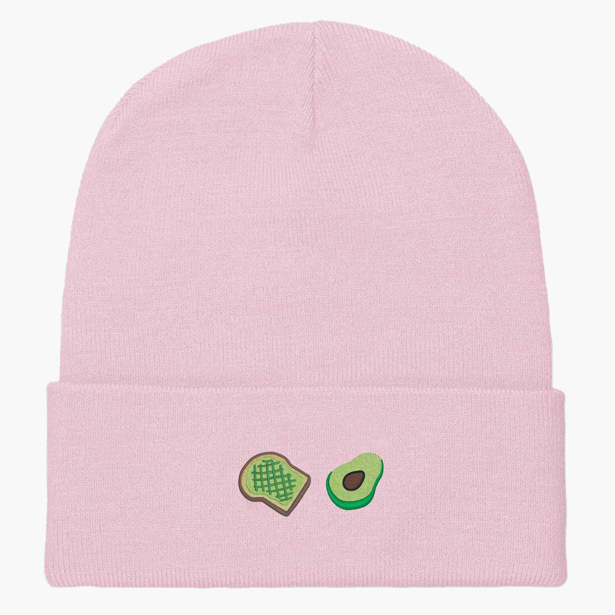 Avocado Toast Embroidered Beanie-Embroidered Clothing, Embroidered Beanie, BB45-Sassy Spud
