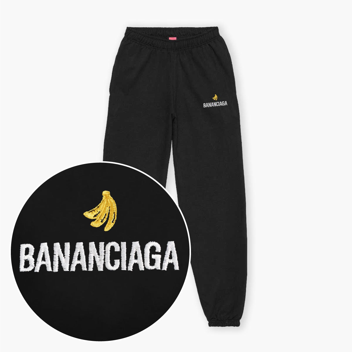 Bananciaga Embroidered Joggers (Unisex)-Embroidered Clothing, Embroidered Joggers, JH072-Sassy Spud