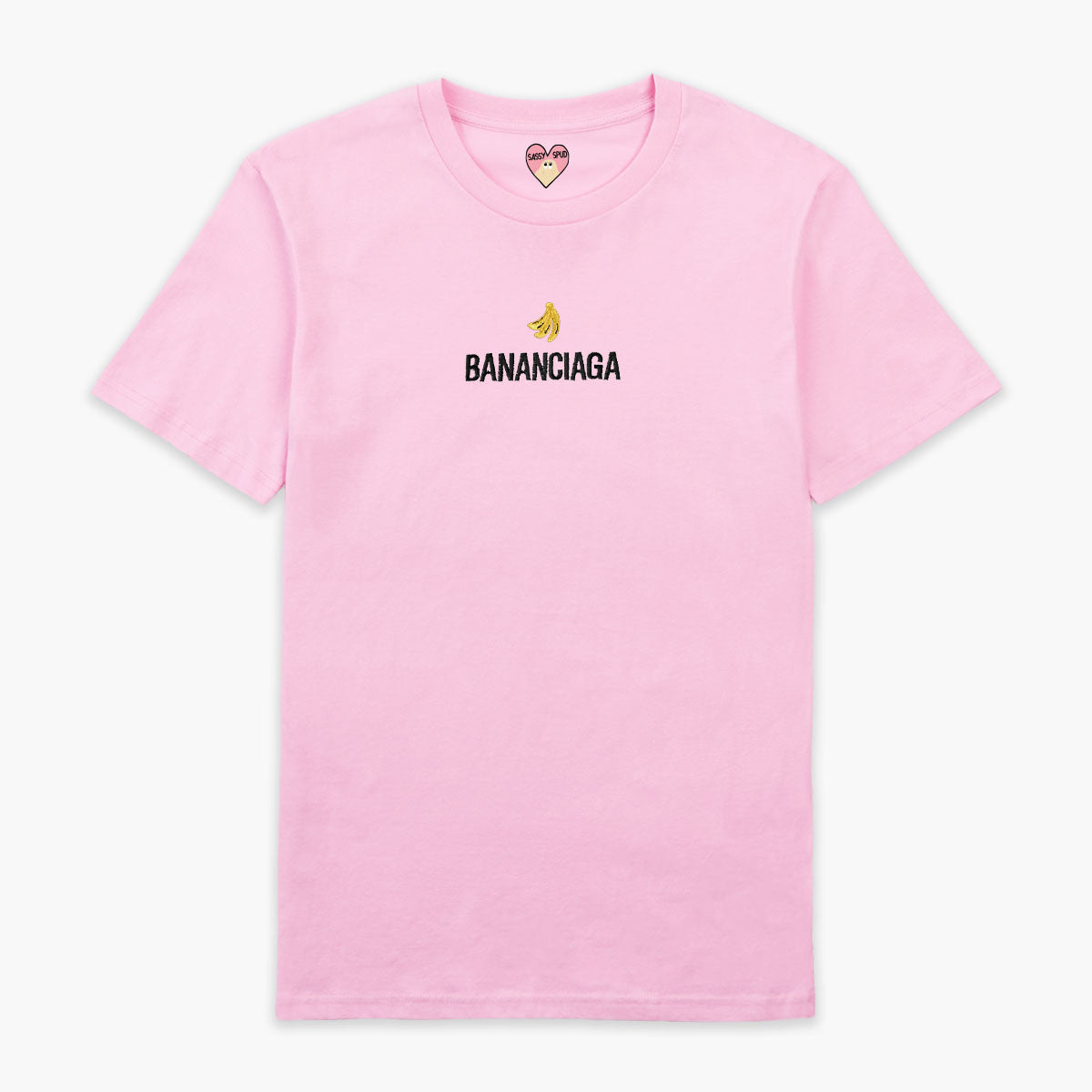Bananciaga Embroidered T-Shirt (Unisex)-Embroidered Clothing, Embroidered T Shirt, EP01-Sassy Spud