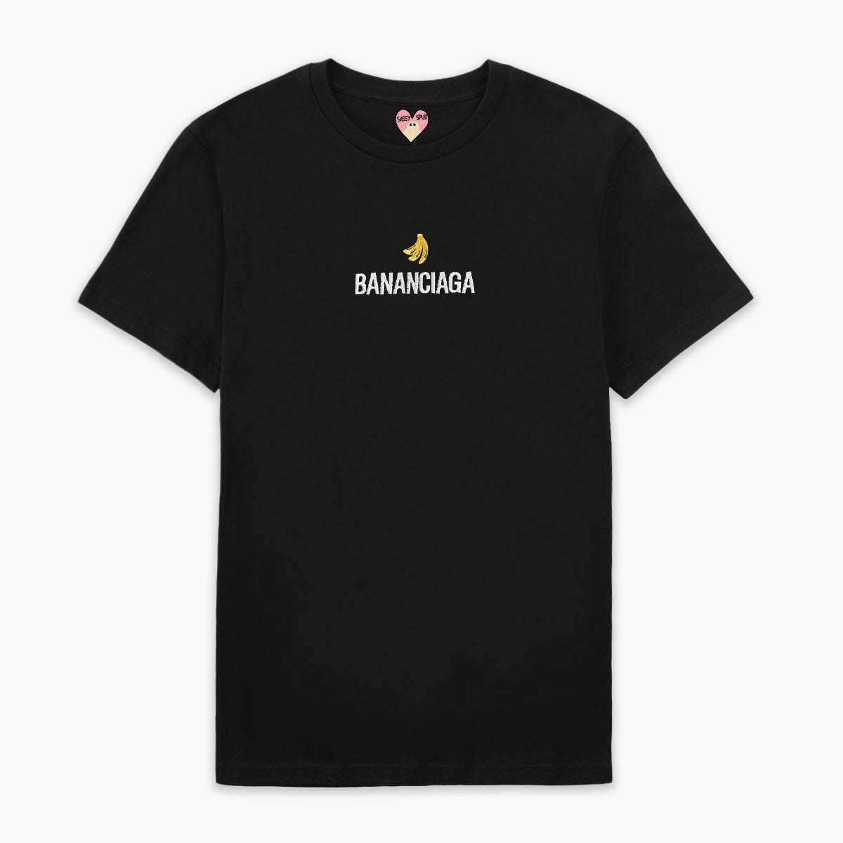 Bananciaga Embroidered T-Shirt (Unisex)-Embroidered Clothing, Embroidered T Shirt, EP01-Sassy Spud