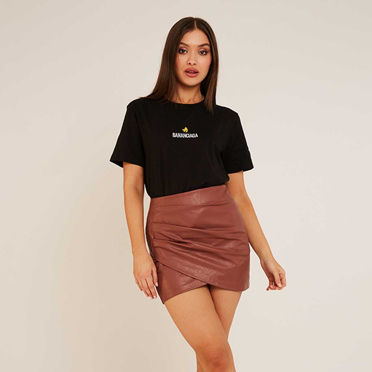 Bananciaga Embroidered T-Shirt (Unisex)-Embroidered Clothing, Embroidered T Shirt, EP01-Sassy Spud