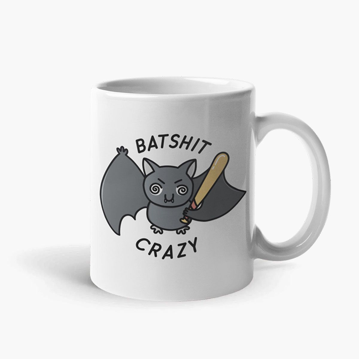 Batshit Crazy Coffee Mug-Funny Gift, Funny Coffee Mug, 11oz White Ceramic-Sassy Spud