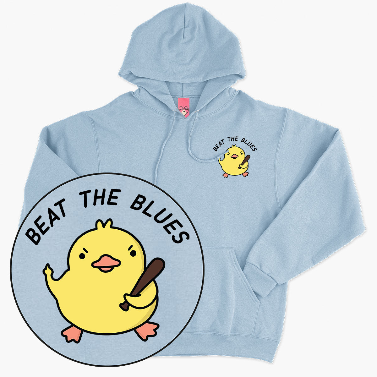 Beat The Blues Hoodie (Unisex)-Printed Clothing, Printed Hoodie, JH001-Sassy Spud