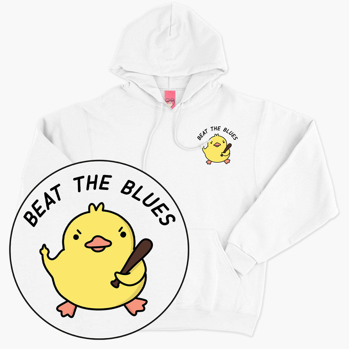 Beat The Blues Hoodie (Unisex)-Printed Clothing, Printed Hoodie, JH001-Sassy Spud