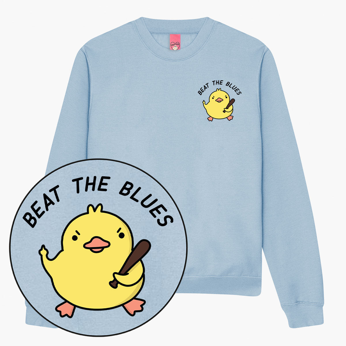 Beat The Blues Sweatshirt (Unisex)-Printed Clothing, Printed Sweatshirt, JH030-Sassy Spud