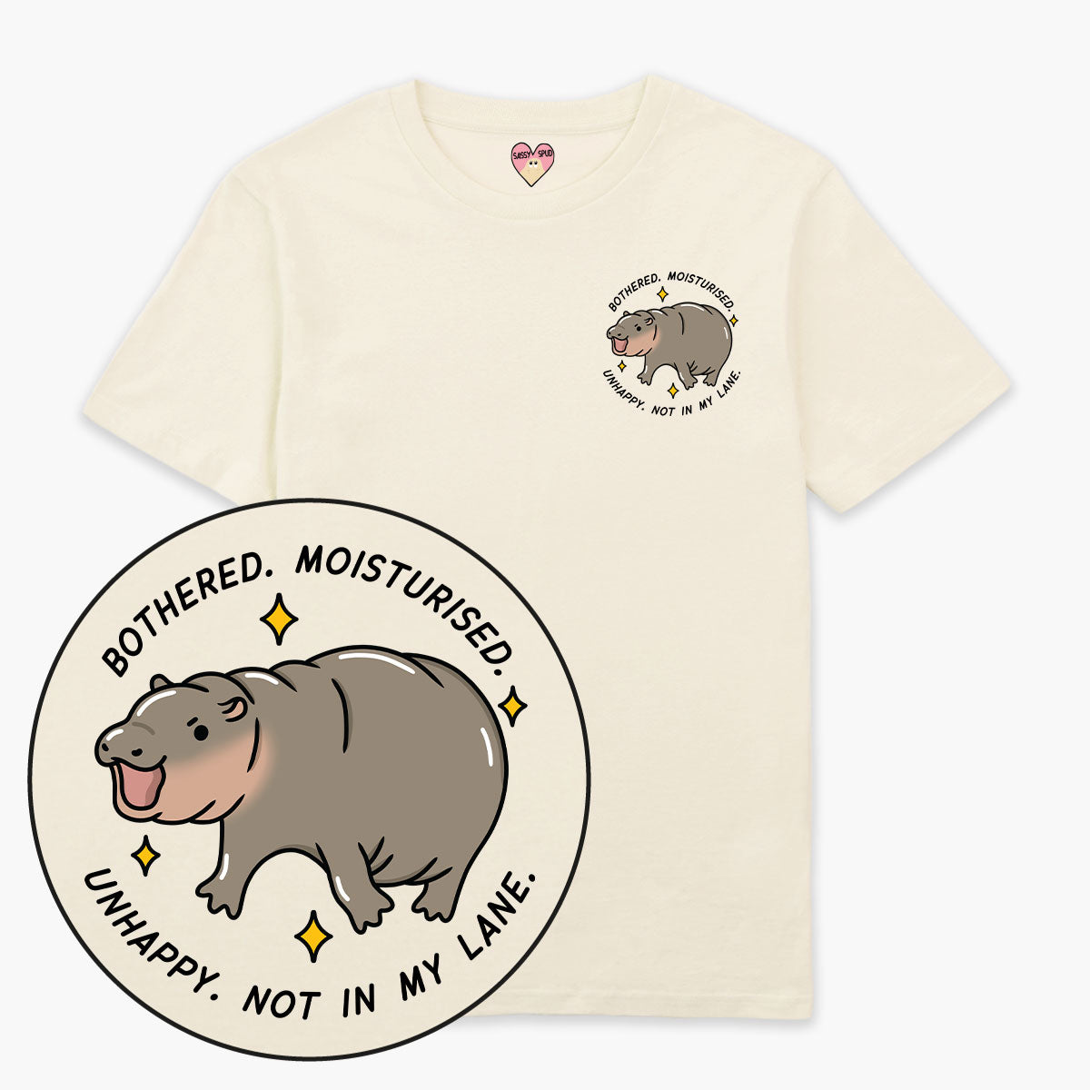 Bothered & Moisturised T-Shirt (Unisex)-Printed Clothing, Printed T Shirt, EP01-Sassy Spud