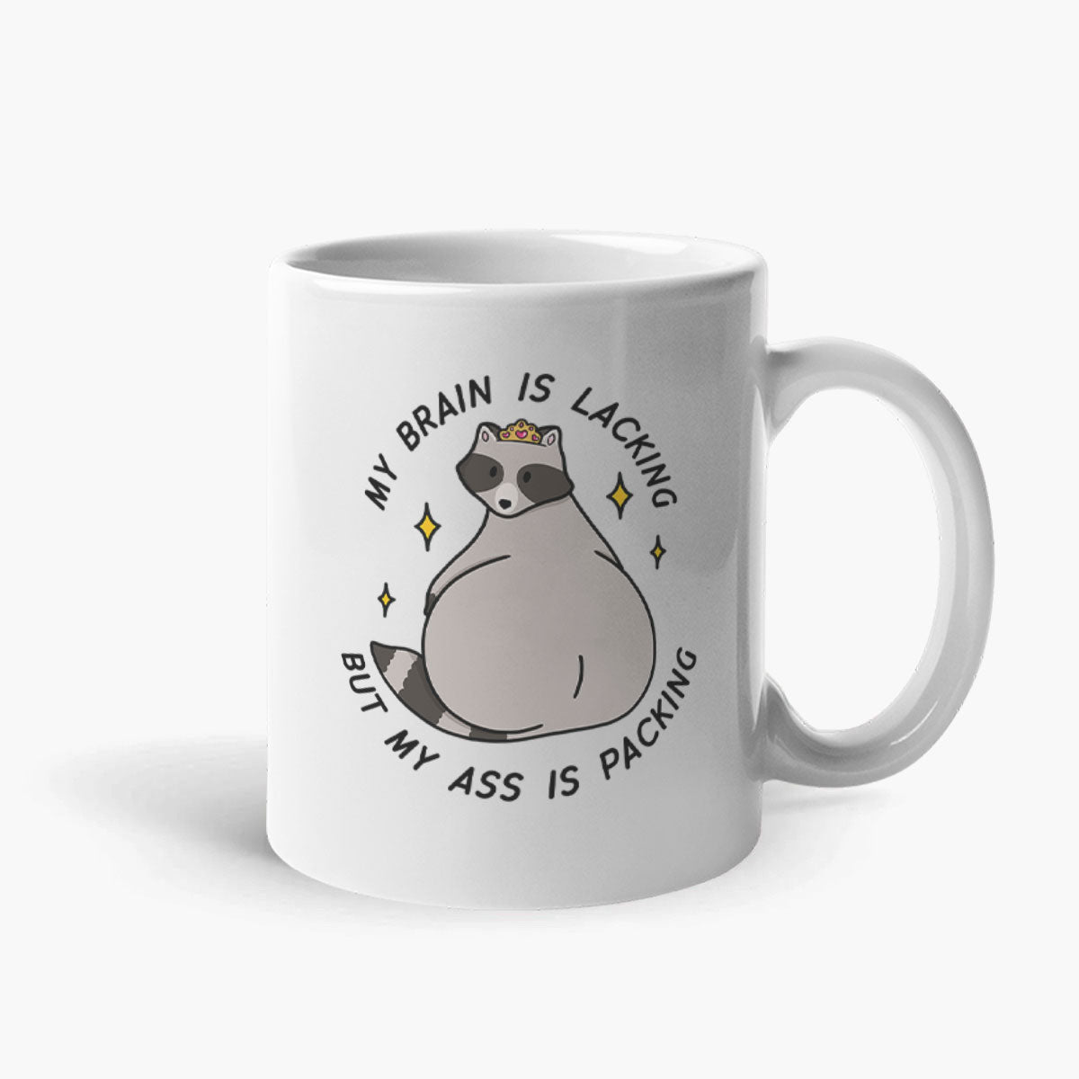 Brain Is Lacking Coffee Mug-Funny Gift, Funny Coffee Mug, 11oz White Ceramic-Sassy Spud