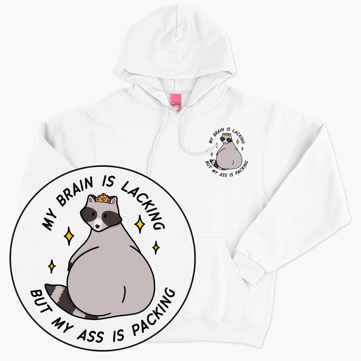 Brain Is Lacking Hoodie (Unisex)-Printed Clothing, Printed Hoodie, JH001-Sassy Spud