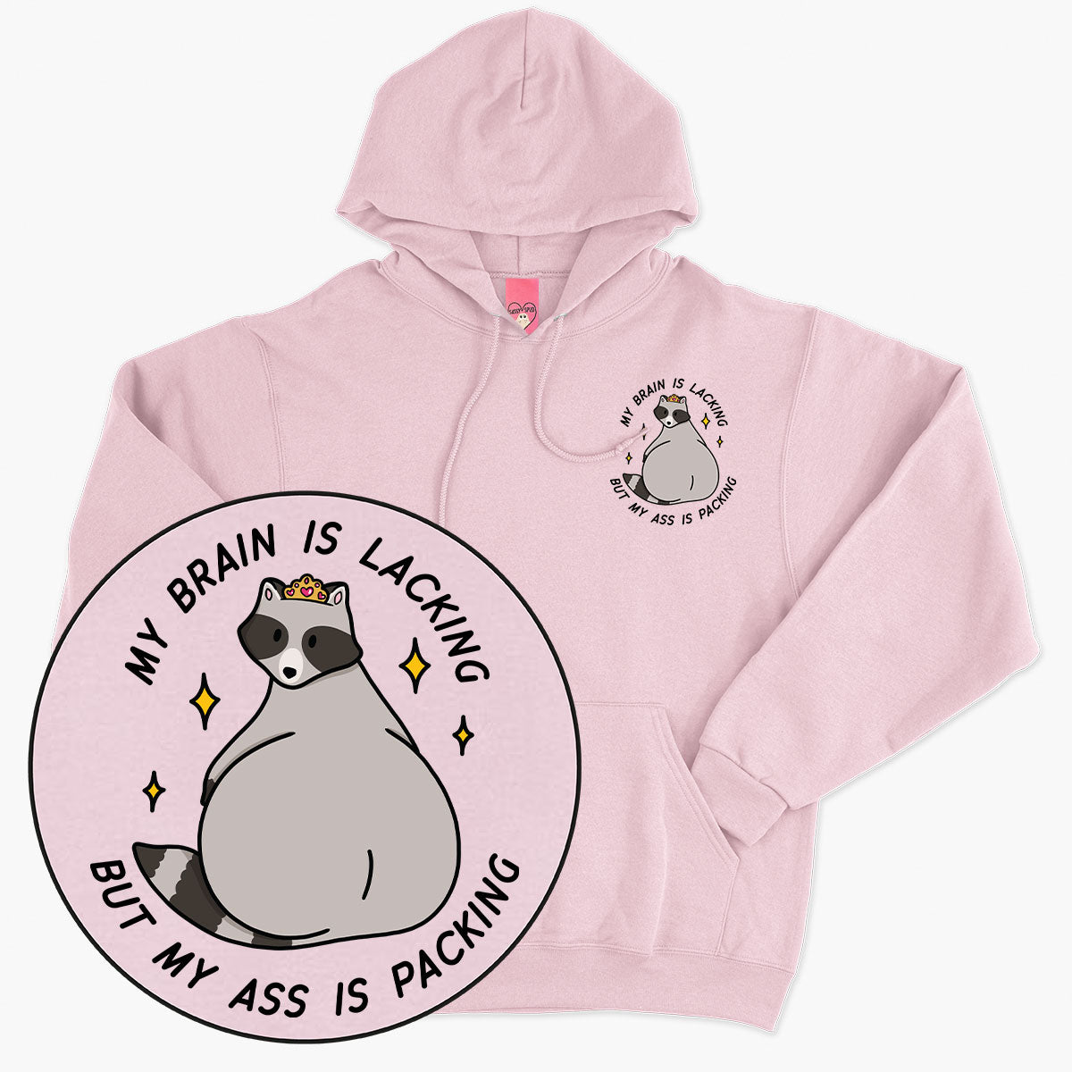 Brain Is Lacking Hoodie (Unisex)-Printed Clothing, Printed Hoodie, JH001-Sassy Spud