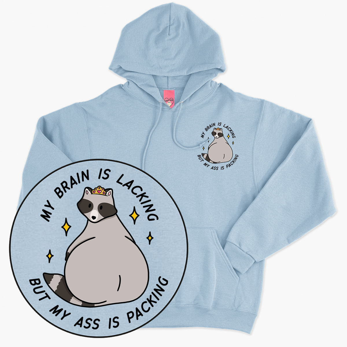Brain Is Lacking Hoodie (Unisex)-Printed Clothing, Printed Hoodie, JH001-Sassy Spud