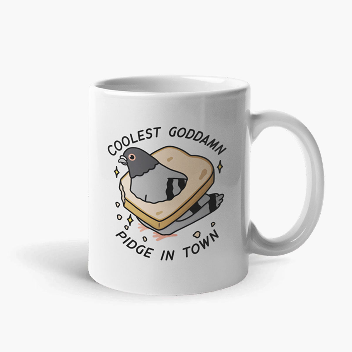 Bread Pigeon Coffee Mug-Funny Gift, Funny Coffee Mug, 11oz White Ceramic-Sassy Spud