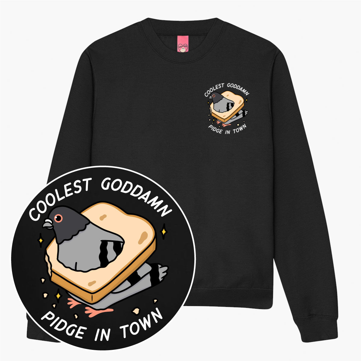 Bread Pigeon Sweatshirt (Unisex)-Printed Clothing, Printed Sweatshirt, JH030-Sassy Spud