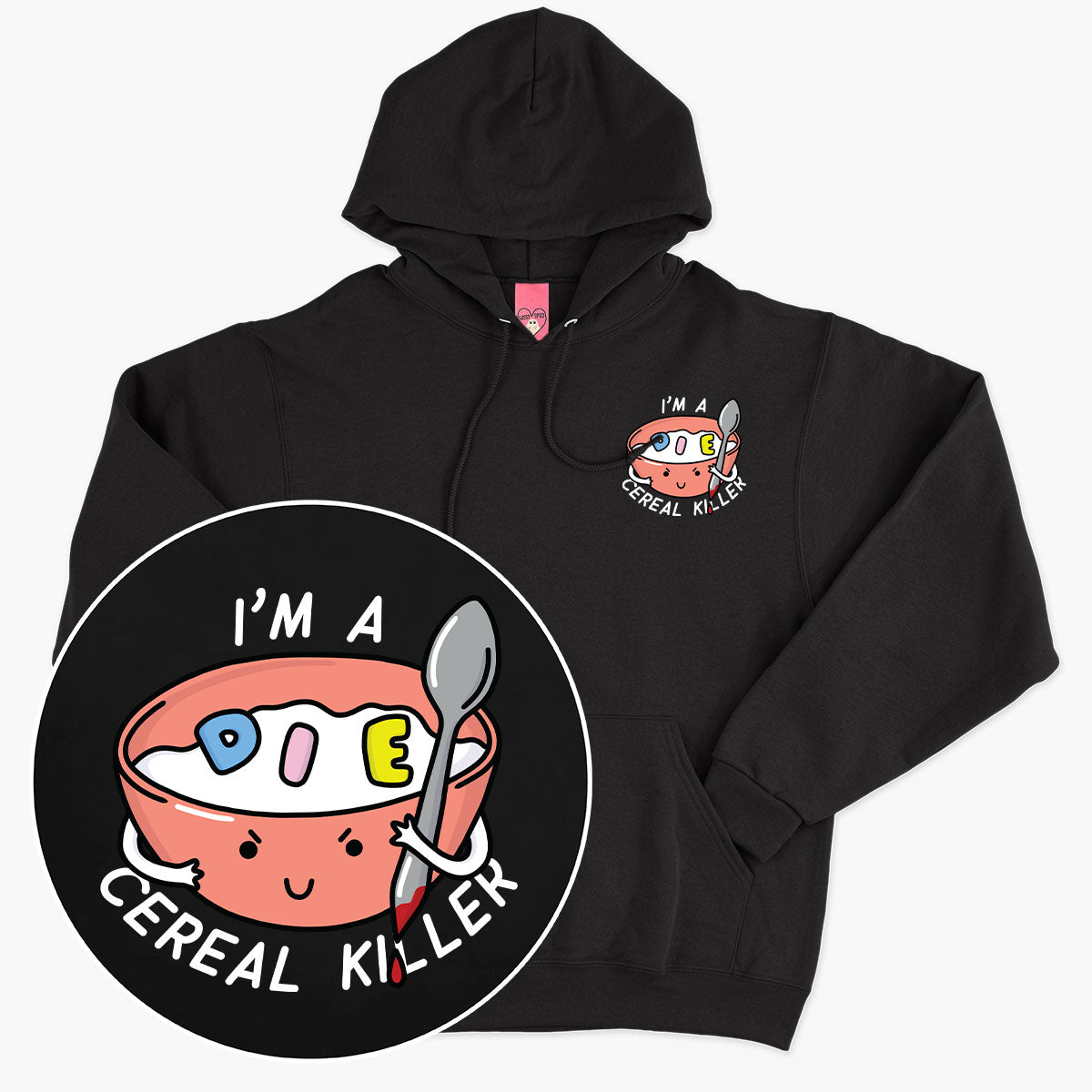 Cereal Killer Hoodie (Unisex)-Printed Clothing, Printed Hoodie, JH001-Sassy Spud