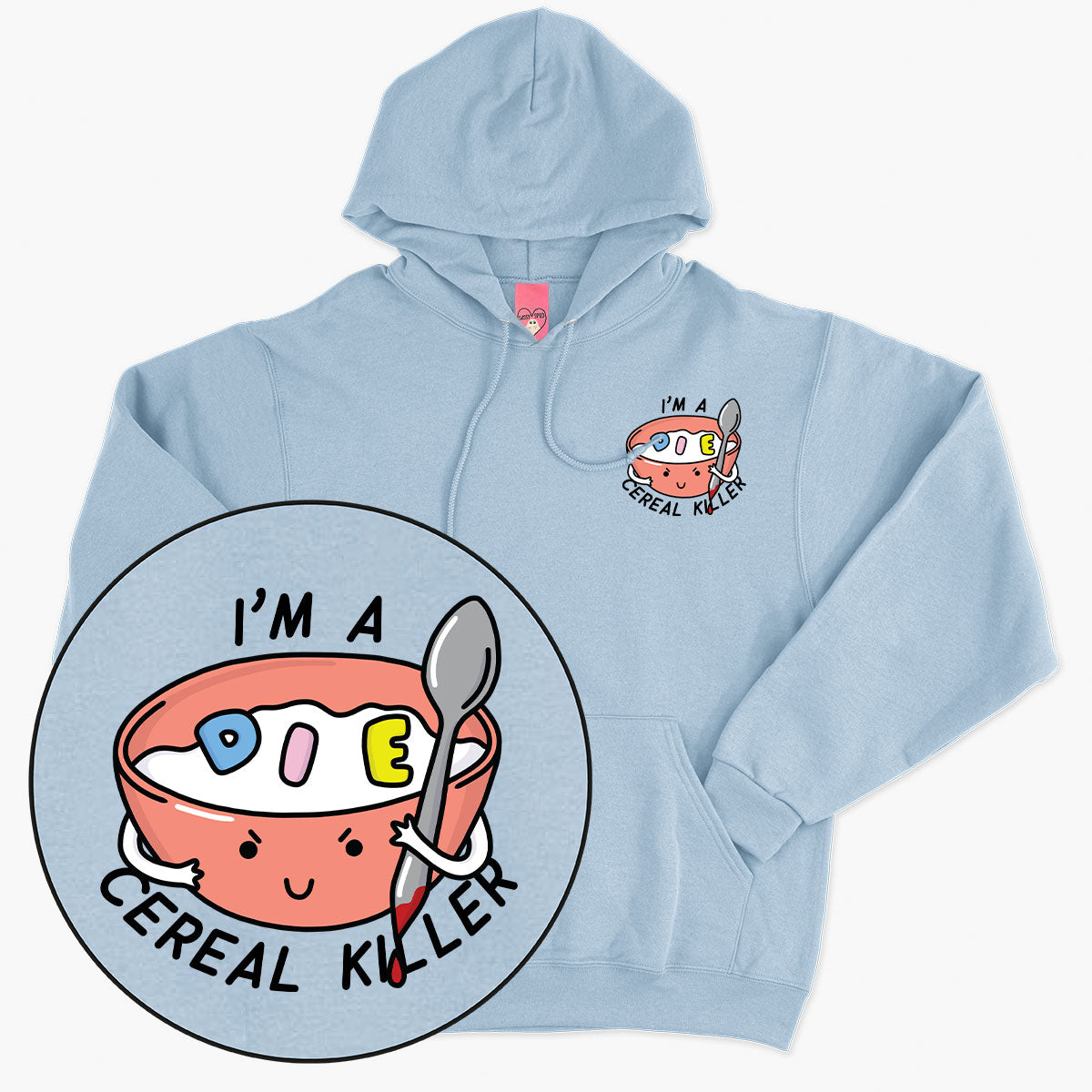Cereal Killer Hoodie (Unisex)-Printed Clothing, Printed Hoodie, JH001-Sassy Spud