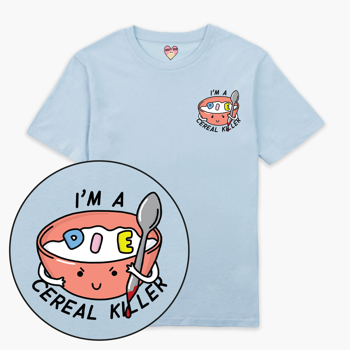 Cereal Killer T-Shirt (Unisex)-Printed Clothing, Printed T Shirt, EP01-Sassy Spud