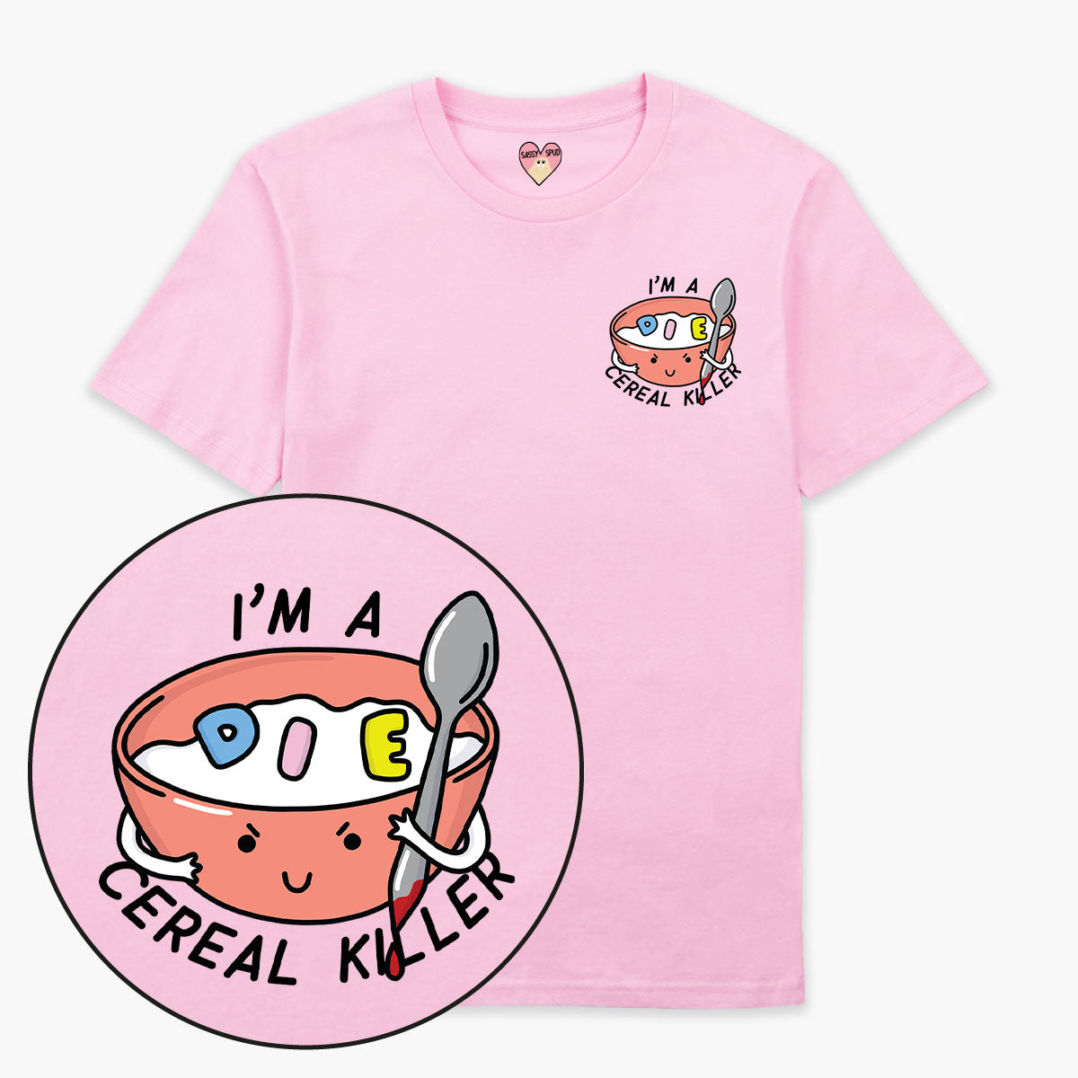 Cereal Killer T-Shirt (Unisex)-Printed Clothing, Printed T Shirt, EP01-Sassy Spud