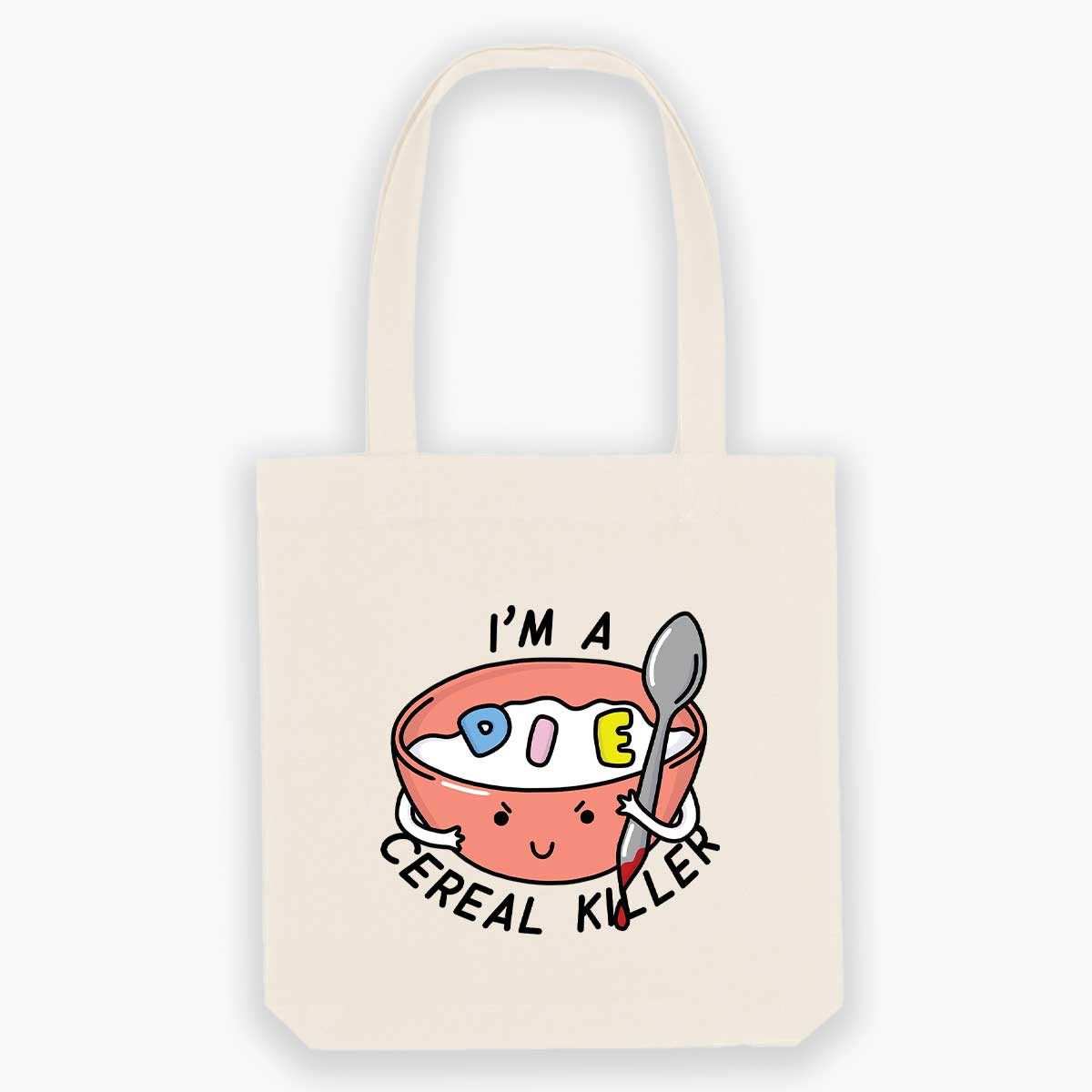 Cereal Killer Tote Bag-Sassy Accessories, Sassy Gifts, Sassy Tote Bag, STAU760-Sassy Spud