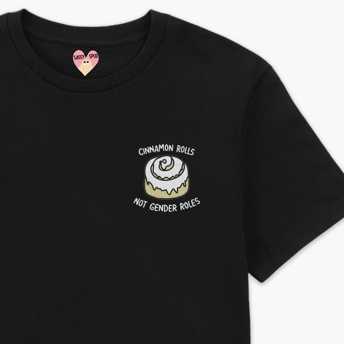Cinnamon Rolls Embroidered T-Shirt (Unisex)-Embroidered Clothing, Embroidered T Shirt, EP01-Sassy Spud