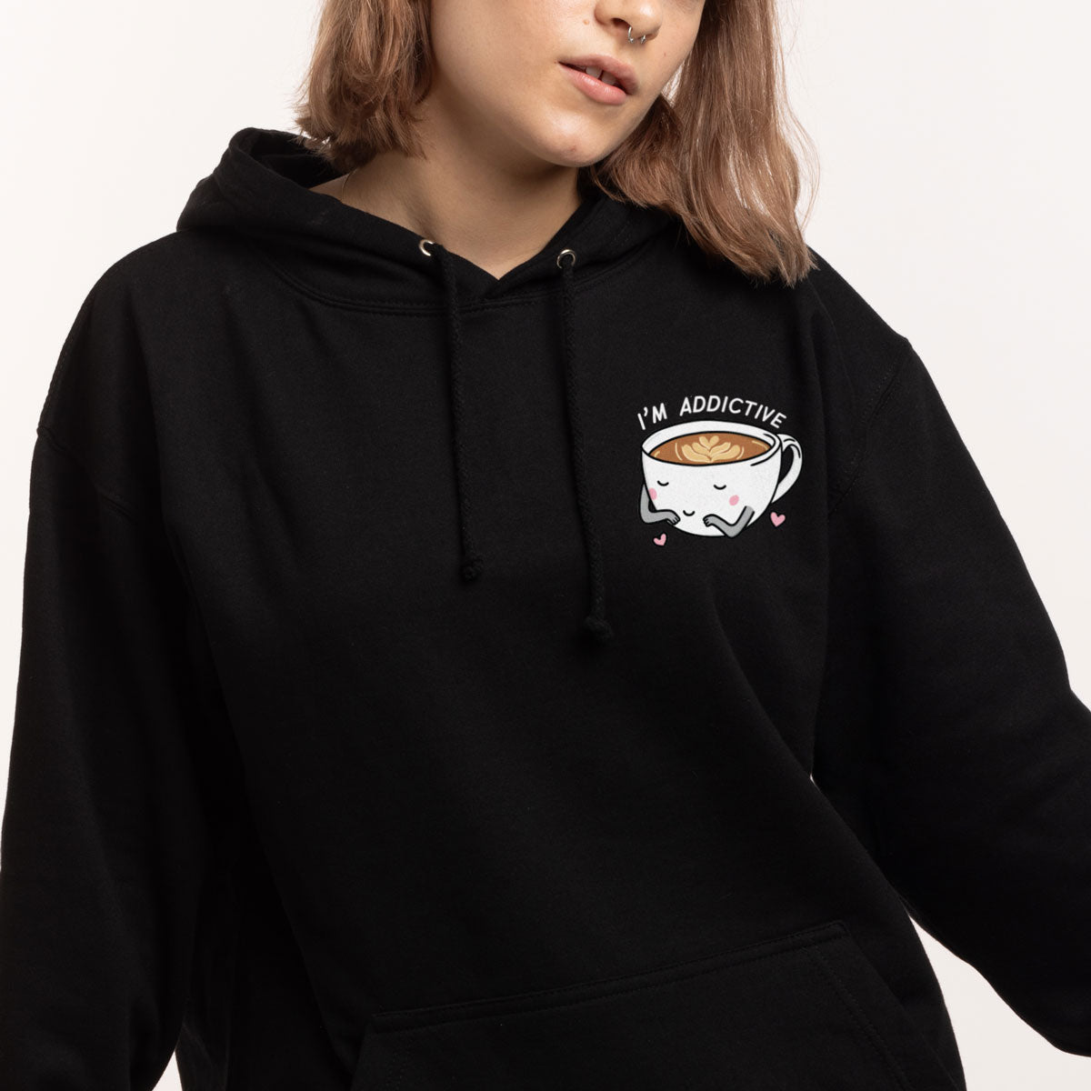 Coffee Addict Hoodie (Unisex)-Printed Clothing, Printed Hoodie, JH001-Sassy Spud