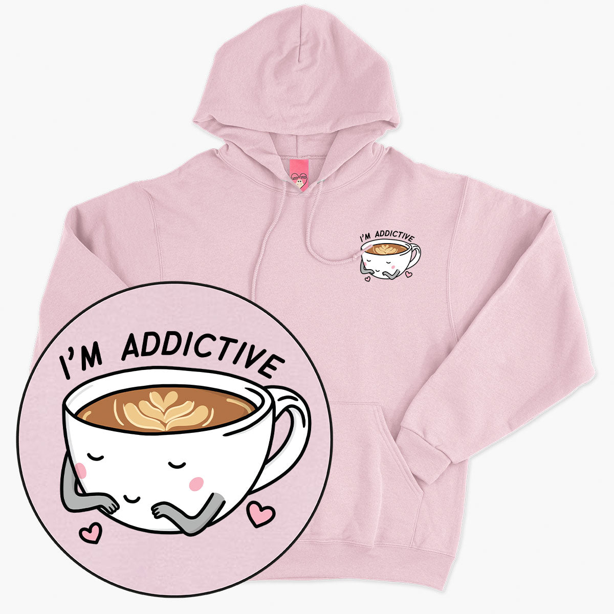 Coffee Addict Hoodie (Unisex)-Printed Clothing, Printed Hoodie, JH001-Sassy Spud