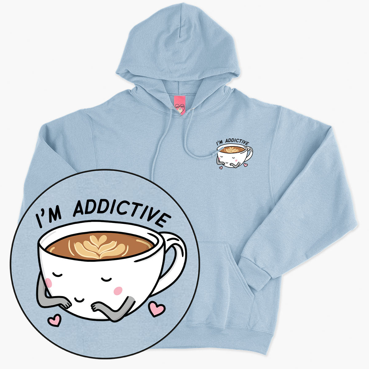 Coffee Addict Hoodie (Unisex)-Printed Clothing, Printed Hoodie, JH001-Sassy Spud