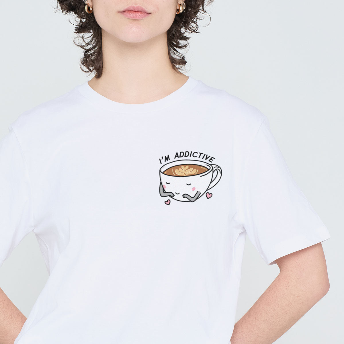 Coffee Addict T-Shirt (Unisex)-Printed Clothing, Printed T Shirt, EP01-Sassy Spud