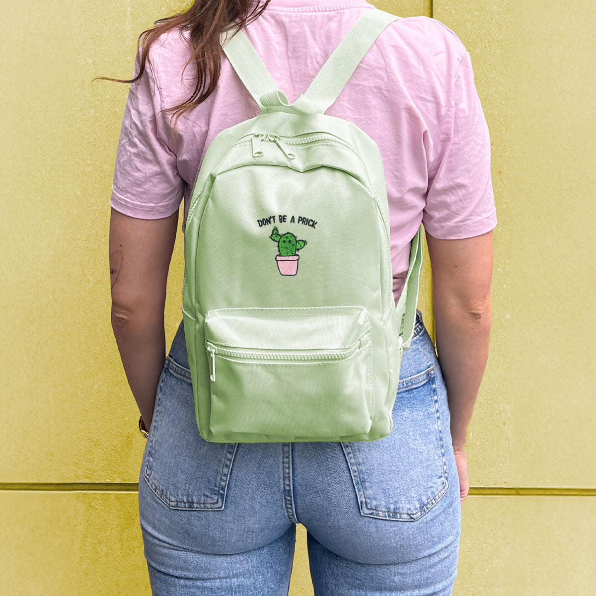 Don't Be A Prick Embroidered Mini Backpack-Sassy Accessories, Sassy Gifts, Sassy Mini Backpack, BG153-Sassy Spud
