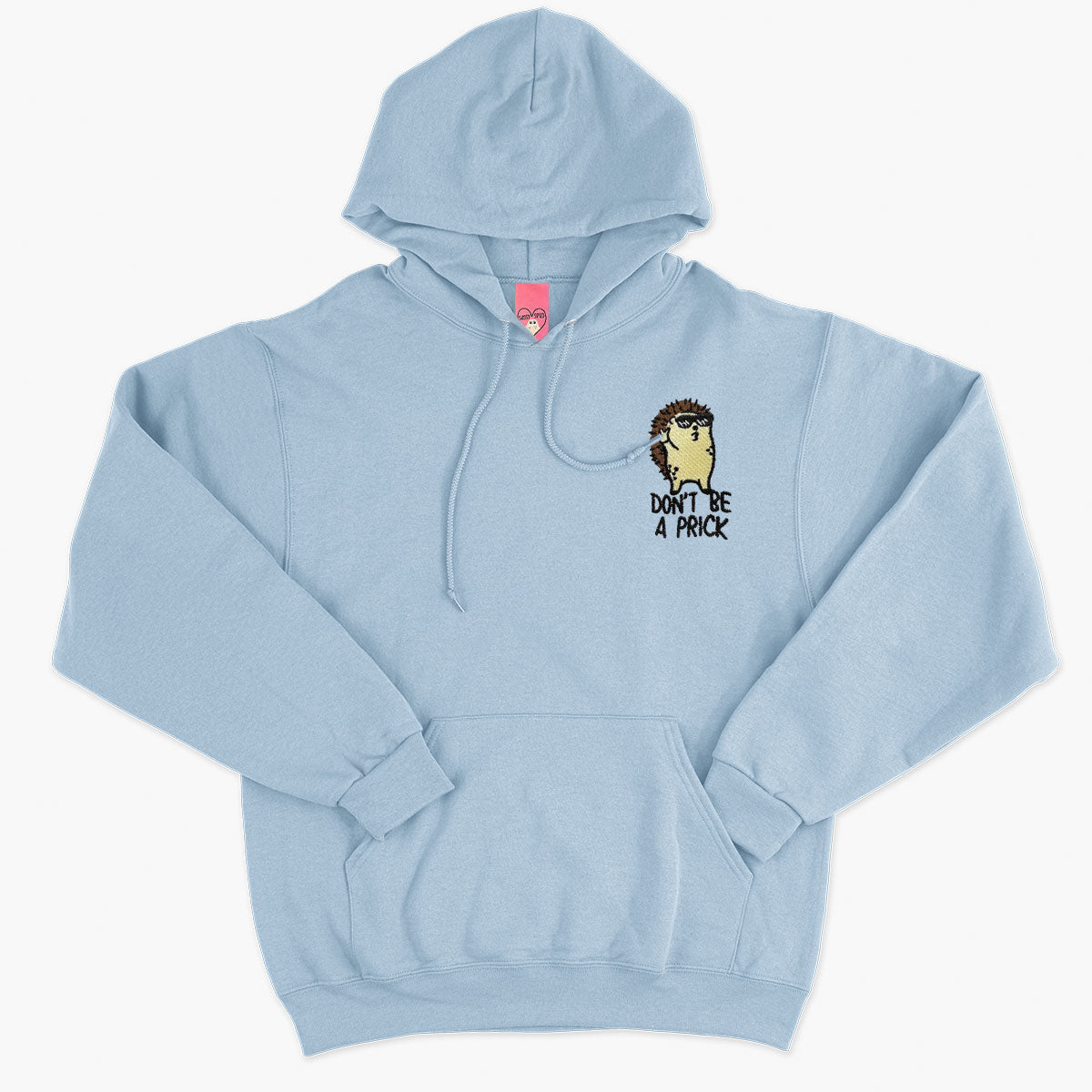 Don't Be A Prick Hedgehog Embroidered Hoodie (Unisex)-Embroidered Clothing, Embroidered Hoodie, JH001-Sassy Spud