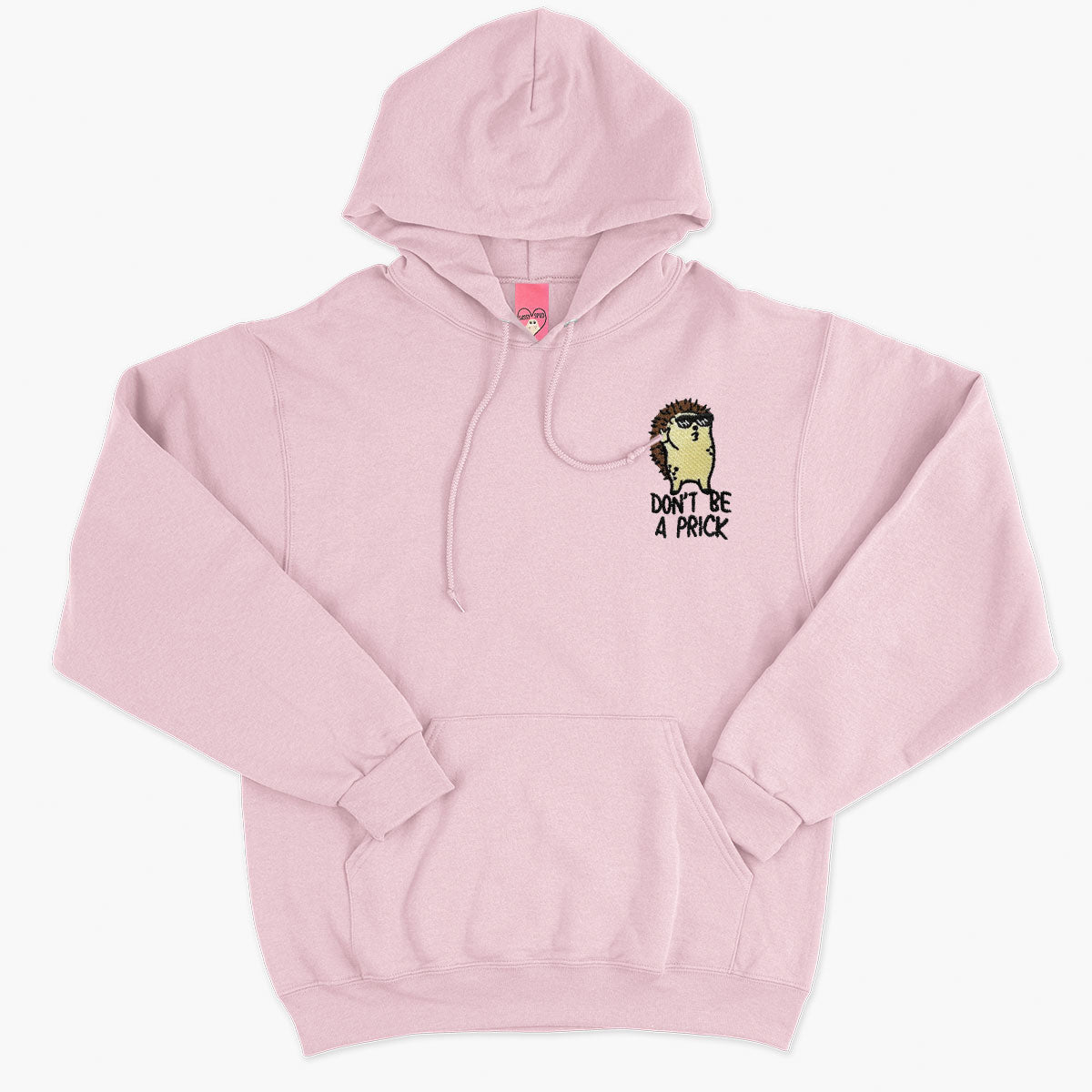 Don't Be A Prick Hedgehog Embroidered Hoodie (Unisex)-Embroidered Clothing, Embroidered Hoodie, JH001-Sassy Spud
