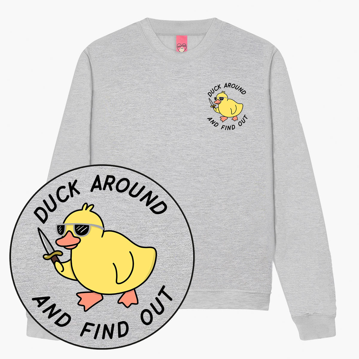 Duck Around Sweatshirt (Unisex)-Printed Clothing, Printed Sweatshirt, JH030-Sassy Spud