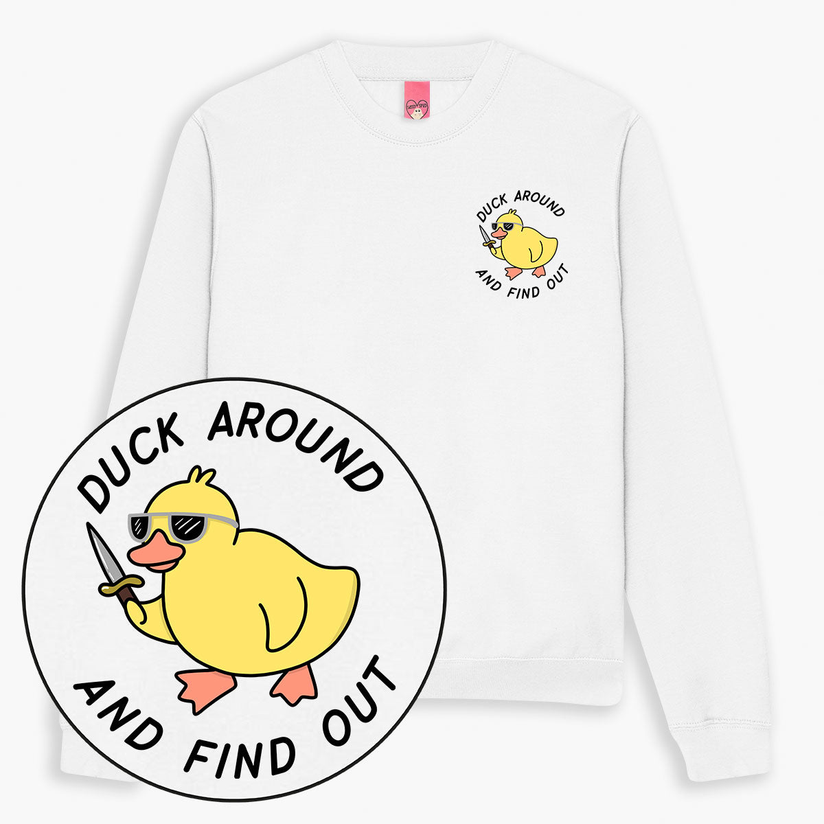 Duck Around Sweatshirt (Unisex)-Printed Clothing, Printed Sweatshirt, JH030-Sassy Spud