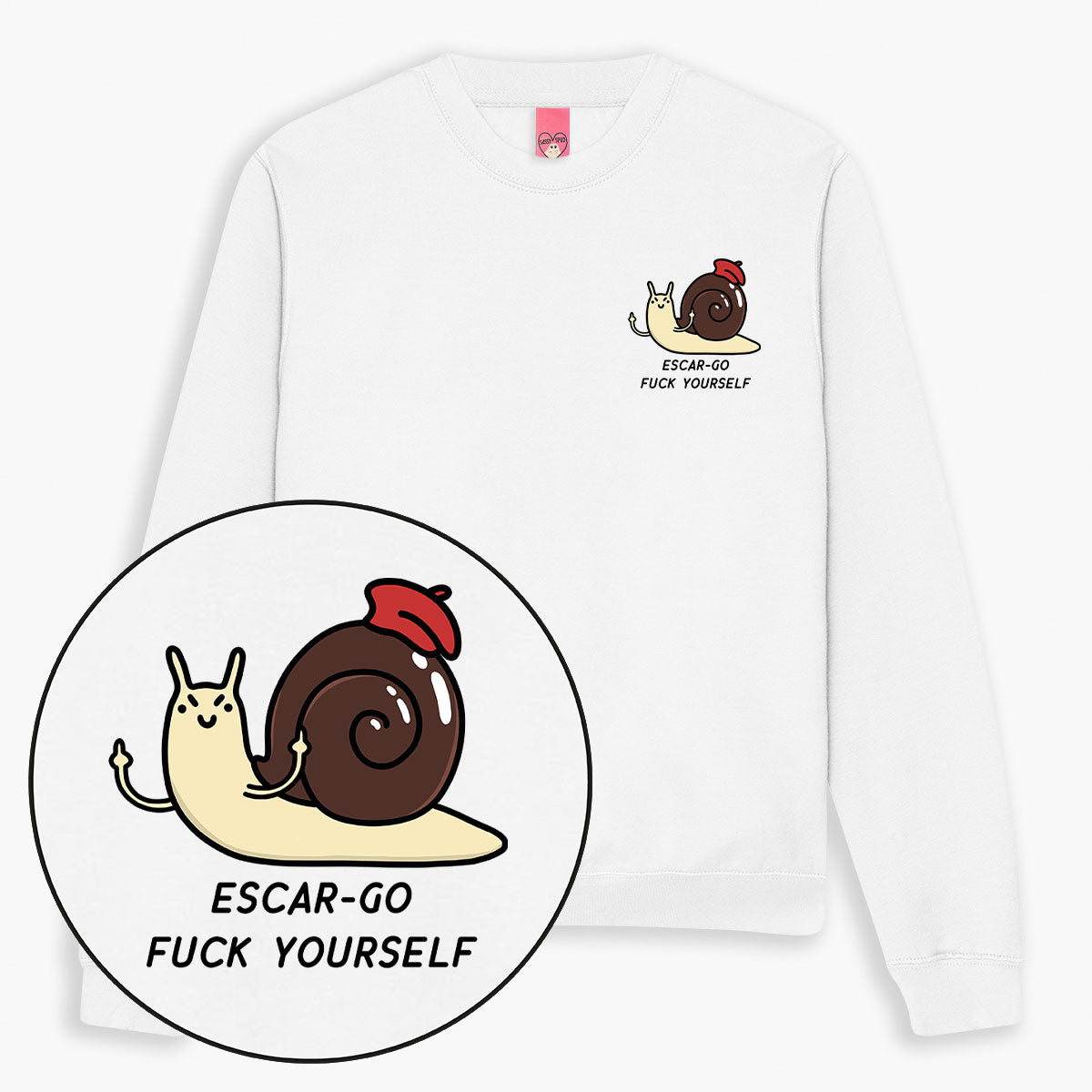 Escar-go F*ck Yourself Sweatshirt (Unisex)-Printed Clothing, Printed Sweatshirt, JH030-Sassy Spud